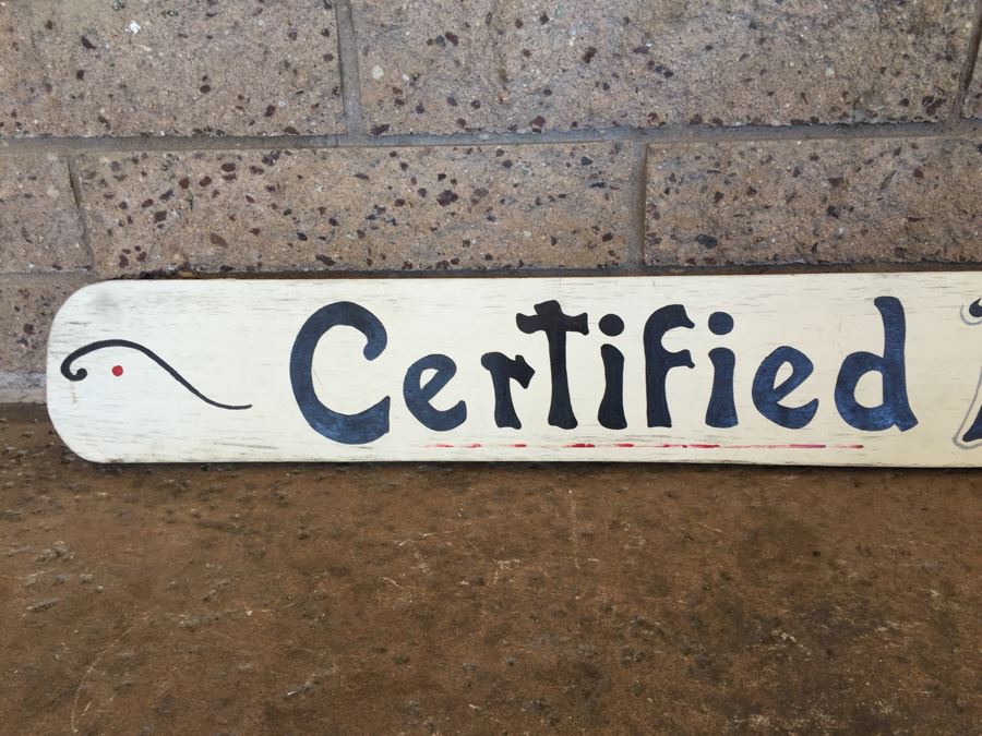 Hand Painted Double Sided Wooden Sign 'Certified Appraisals' [Photo 2]