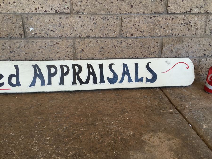 Hand Painted Double Sided Wooden Sign 'Certified Appraisals' [Photo 9]