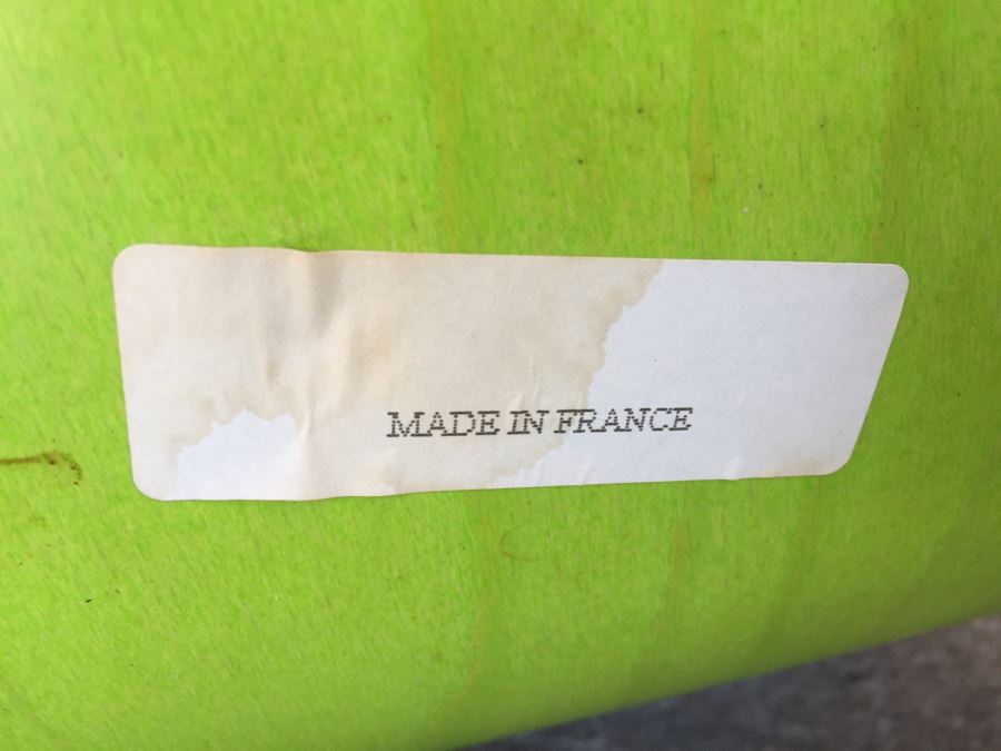 Pair Of Lime Green Bent Plywood Chairs Made In France [Photo 3]