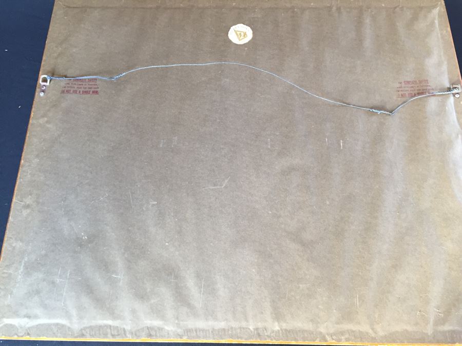 Framed Watercolor Of Harbor Scene 1972 Artist Unknown [Photo 9]