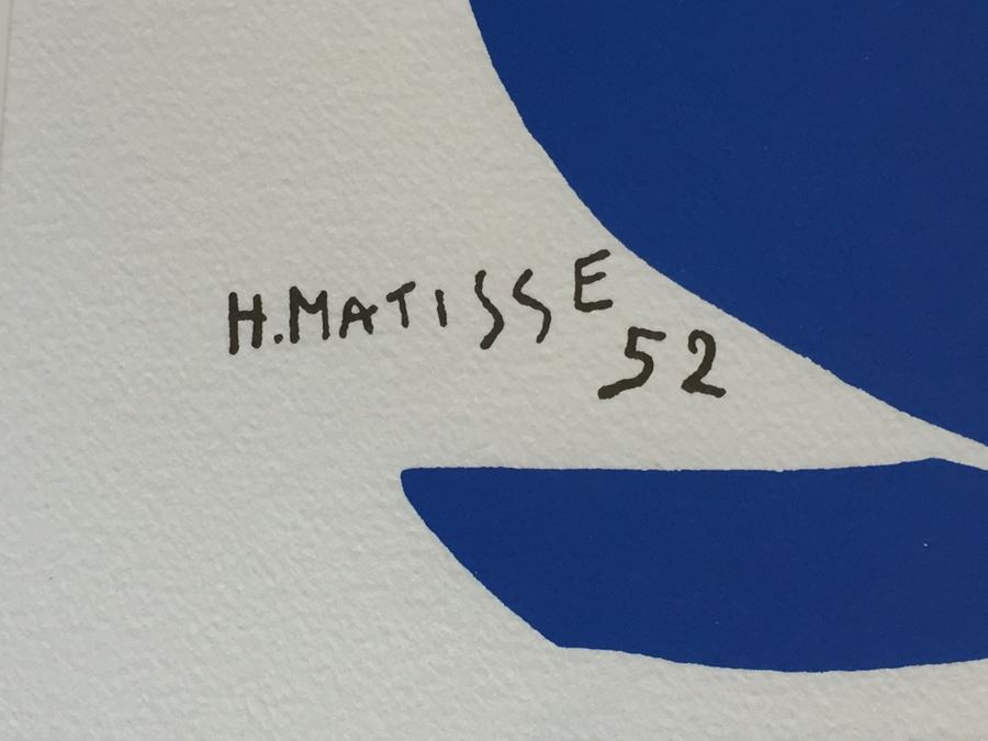 Pair Of Framed Henri Matisse Prints After His Cut Out Series [Photo 3]
