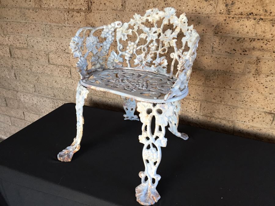 Heavy Wrought Iron Outdoor Patio Chair [Photo 3]