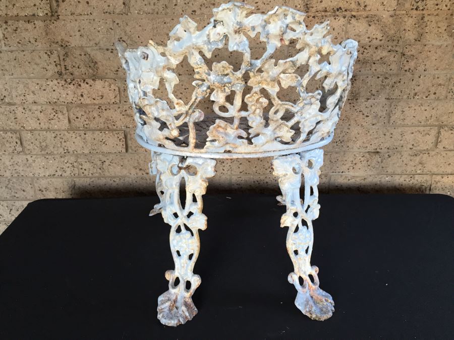 Heavy Wrought Iron Outdoor Patio Chair [Photo 6]