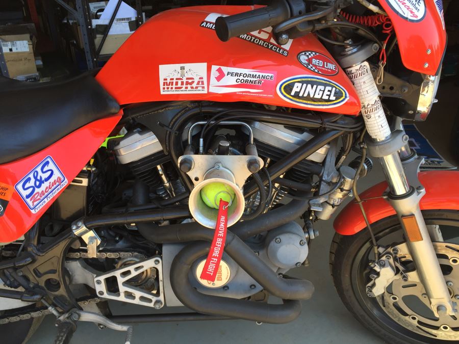 2000 Buell M2 Cyclone Drag Racing Bike Modified With Wheelie Bars Estimate $10,000 One Of Client's Racing Bikes [Photo 7]