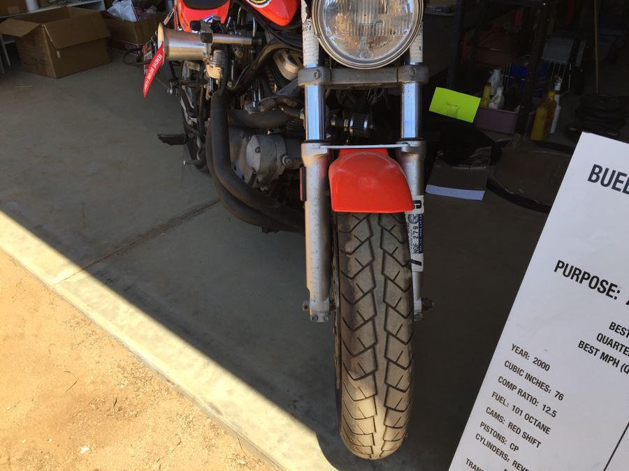 2000 Buell M2 Cyclone Drag Racing Bike Modified With Wheelie Bars Estimate $10,000 One Of Client's Racing Bikes [Photo 6]