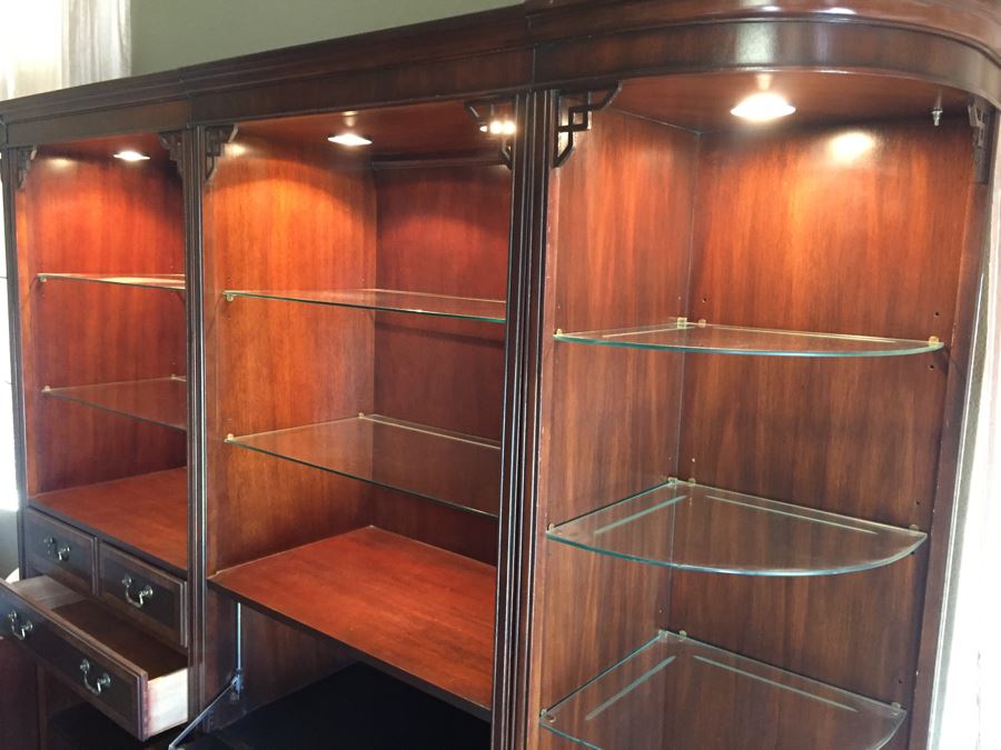 Stunning Drexel Chinoiserie Four Piece Wall Unit Display Cabinet Estimate $2,000 [Photo 2]