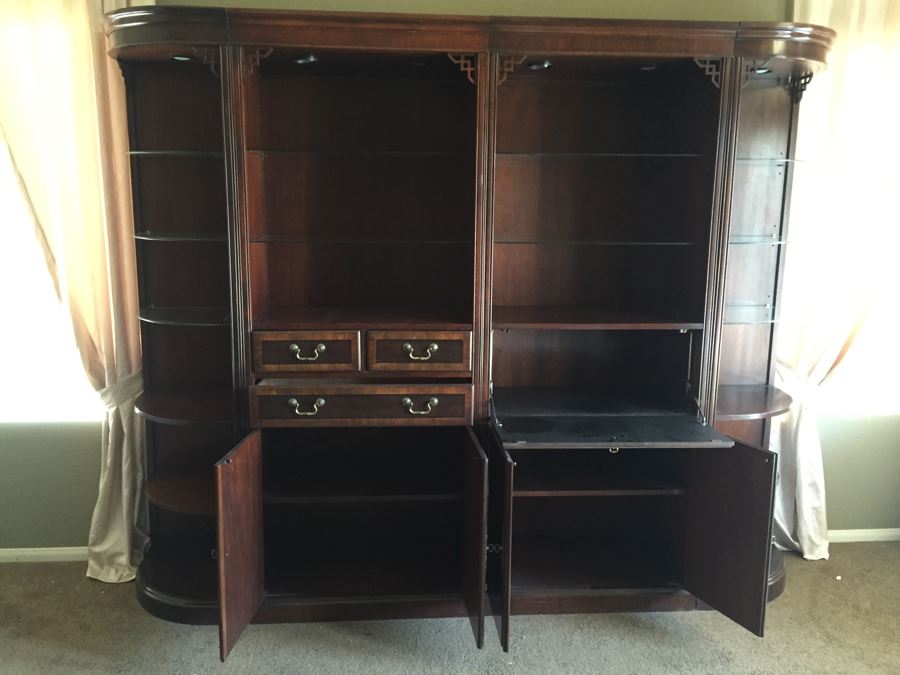 Stunning Drexel Chinoiserie Four Piece Wall Unit Display Cabinet Estimate $2,000 [Photo 11]