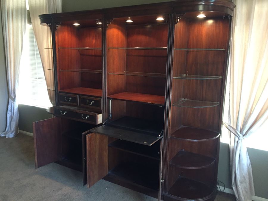 Stunning Drexel Chinoiserie Four Piece Wall Unit Display Cabinet Estimate $2,000 [Photo 13]