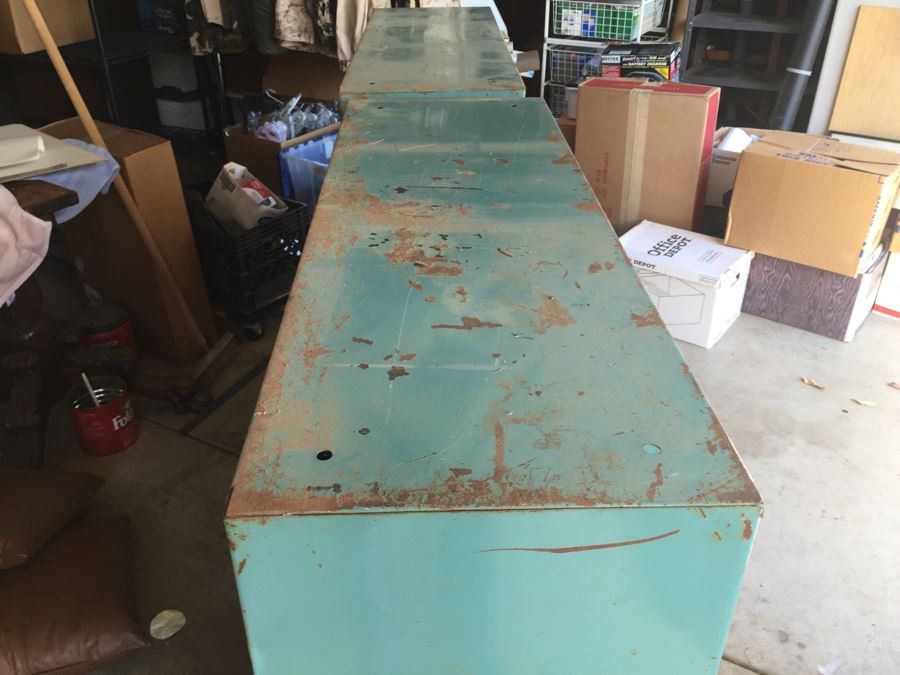 Industrial Painted Metal Storage Cabinets Packed With Plumbing Supplies, Bar Stock And Goodies [Photo 8]