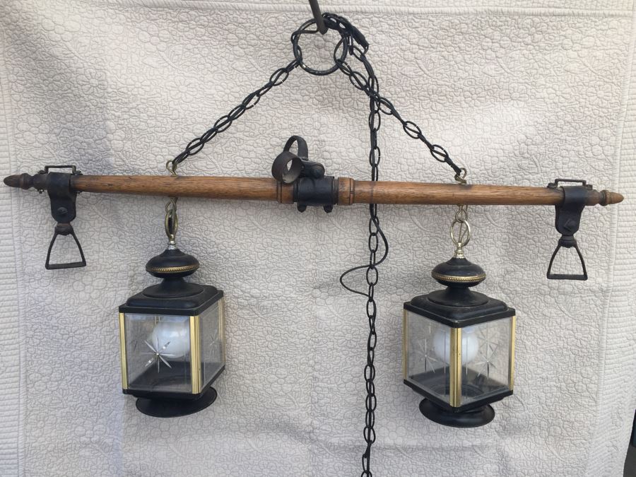 Vintage Horse Animal Yoke Converted Into A Hanging Light Fixture [Photo 2]