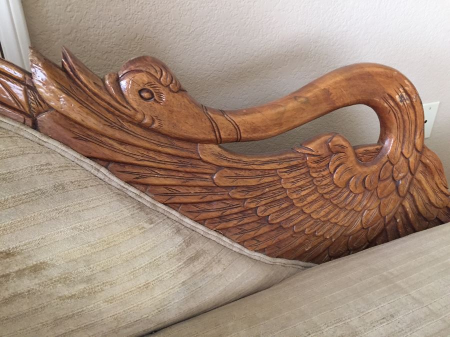 Vintage Swan Fainting Couch Chaise Lounge [Photo 8]