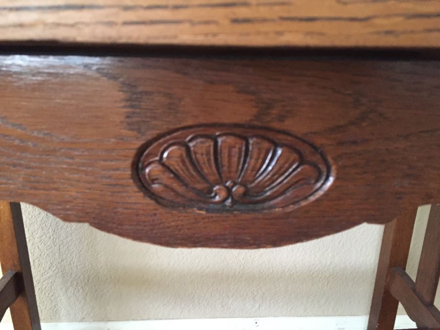 Mission Style Solid Oak Library Table [Photo 3]