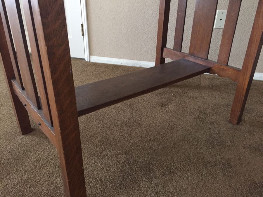 Mission Style Solid Oak Library Table [Photo 7]