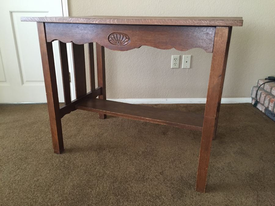 Mission Style Solid Oak Library Table [Photo 8]