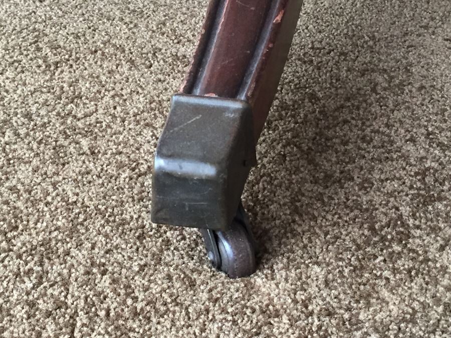 Formal Antique Double Pedestal Dining Table With Three Leaves And Six Upholstered Chairs (Two Are Armchairs) [Photo 7]