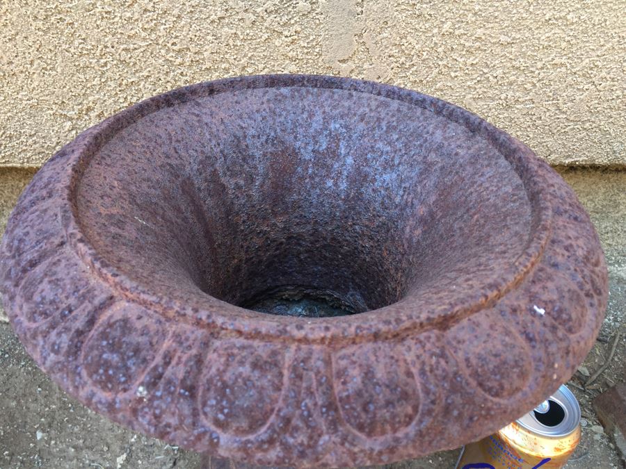 (3) Cast Iron Metal Garden Urns [Photo 4]