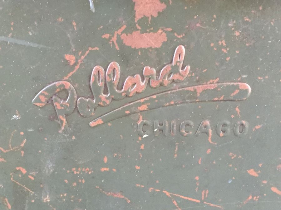 Vintage Industrial Work Bench With Drawer Pollard Bros Mfg Chicago Illinois [Photo 3]