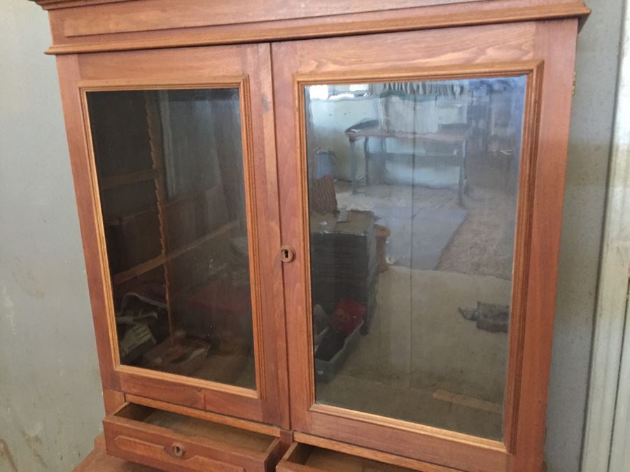 Rare Antique Eastlake Secretary Desk With Original Pulls Estimate $1,000 [Photo 8]