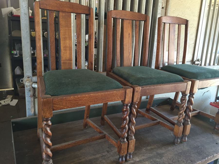 (3) Antique Barley Twist Chairs [Photo 4]