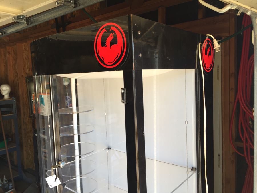 Dragon Sunglasses Metal Store Display Fixture With Lucite Shelving Lights Have Key Storage Underneath [Photo 6]