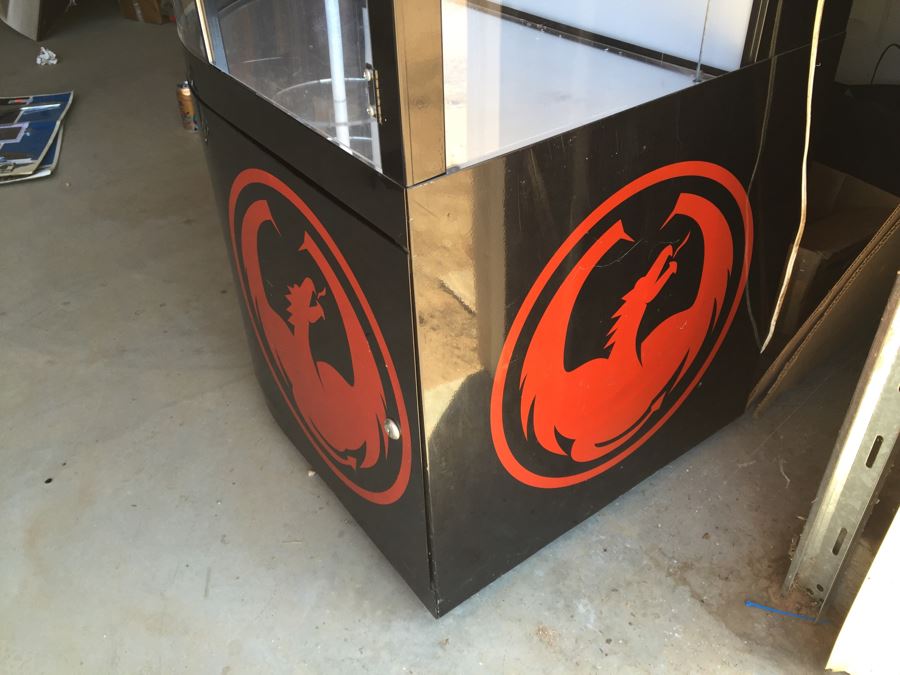 Dragon Sunglasses Metal Store Display Fixture With Lucite Shelving Lights Have Key Storage Underneath [Photo 2]