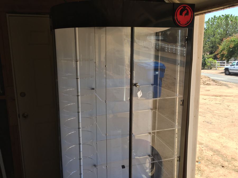 Dragon Sunglasses Metal Store Display Fixture With Lucite Shelving Lights Have Key Storage Underneath [Photo 4]