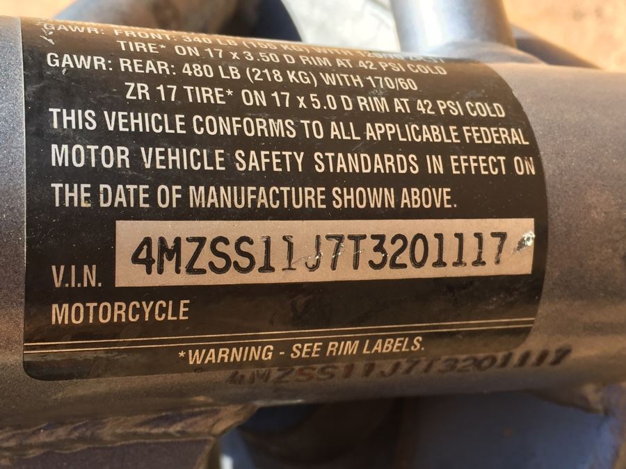 Buell Motorcycle Frame 1996 Estimate $1,150 [Photo 11]