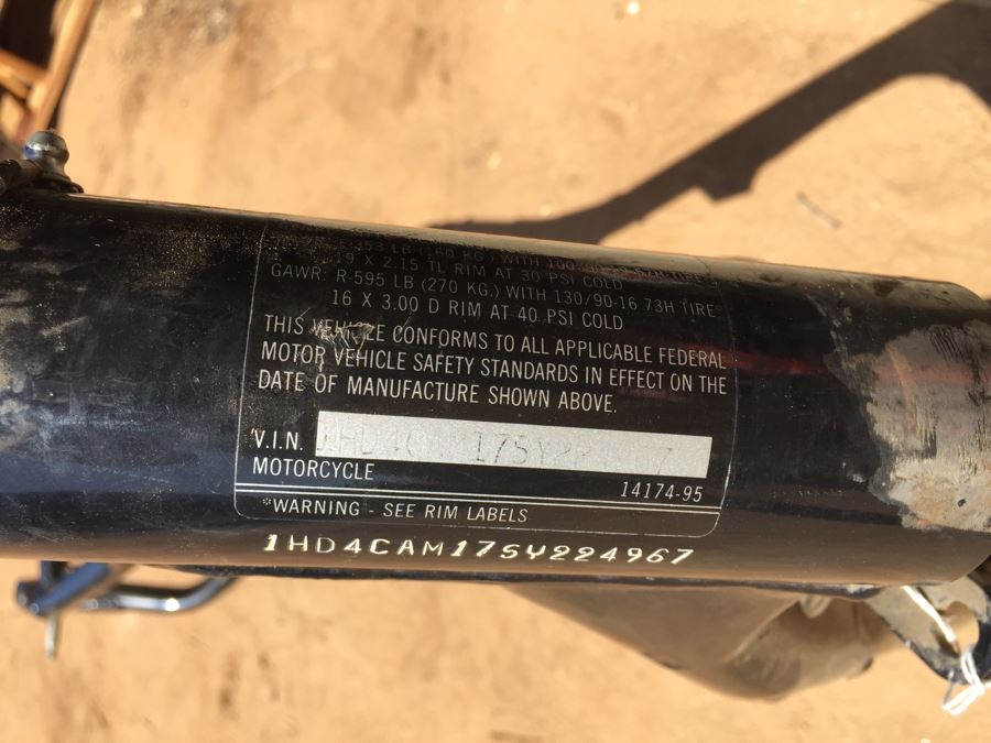 Harley Davidson Sportster Motorcycle Frame Type XL/2 1995 Estimate $550 [Photo 4]