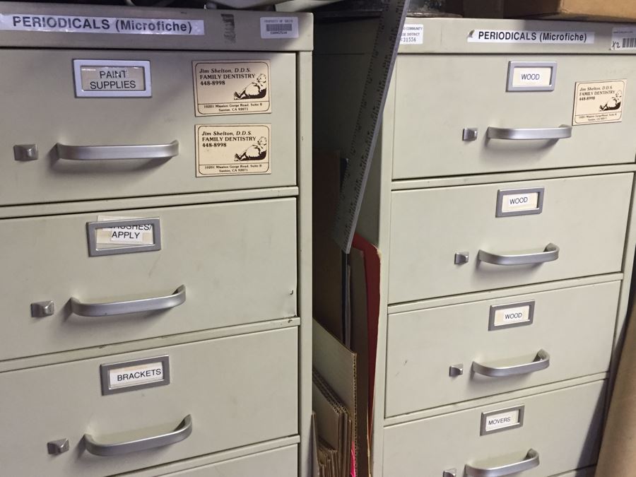 (2) Large 9Drawer Vertical Empty Filing