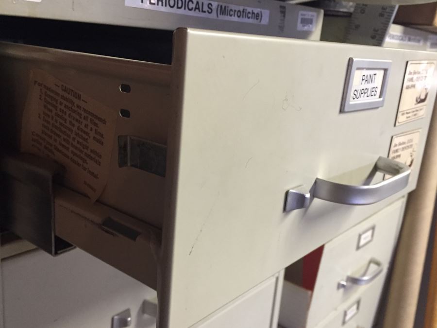 (2) Large 9-Drawer Vertical Empty Filing Cabinets [Photo 4]