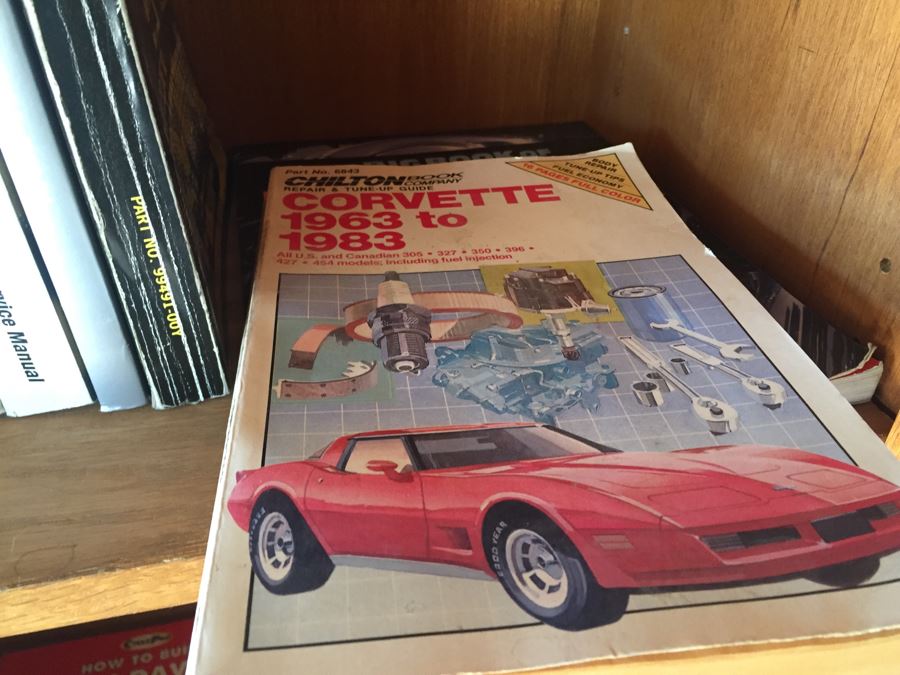 Huge Lot Of Motorcycle Manuals, Books And Catalogs Plus Wooden Bookcase [Photo 14]