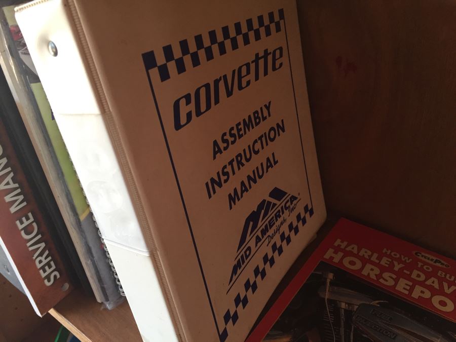 Huge Lot Of Motorcycle Manuals, Books And Catalogs Plus Wooden Bookcase [Photo 7]