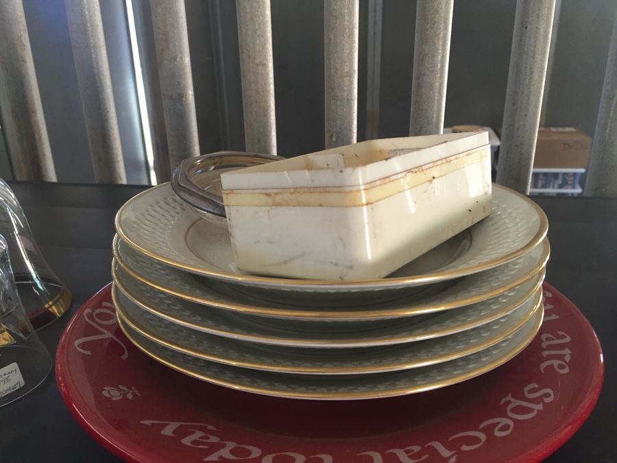 Two Metal Shelves Full Of Various Items From Home And Former Antique Store Plus Metal Shelving [Photo 29]