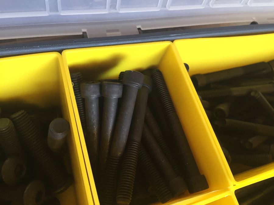 Huge Collection Of Motorcycle Bolts, Nuts, Washers, Parts With Storage Containers [Photo 12]