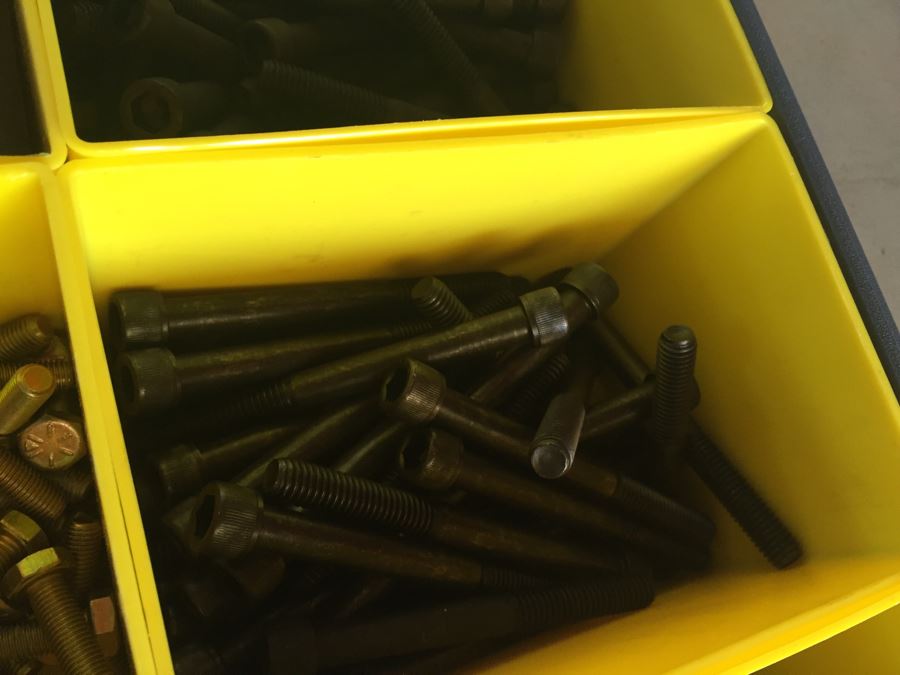 Huge Collection Of Motorcycle Bolts, Nuts, Washers, Parts With Storage Containers [Photo 14]