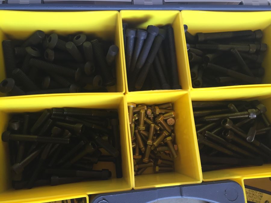 Huge Collection Of Motorcycle Bolts, Nuts, Washers, Parts With Storage Containers [Photo 8]