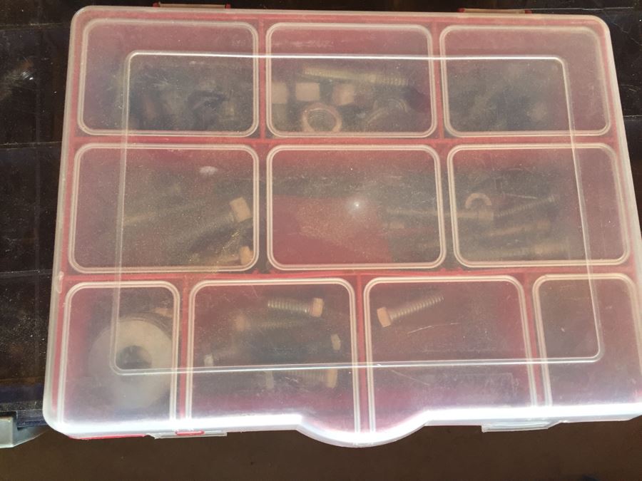 Huge Collection Of Motorcycle Bolts, Nuts, Washers, Parts With Storage Containers [Photo 27]