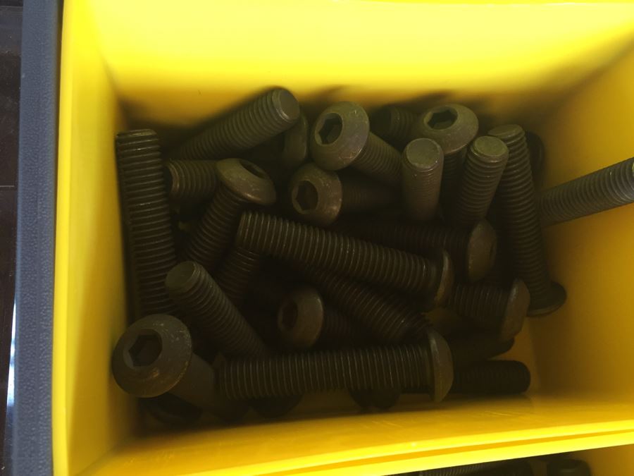 Huge Collection Of Motorcycle Bolts, Nuts, Washers, Parts With Storage Containers [Photo 9]