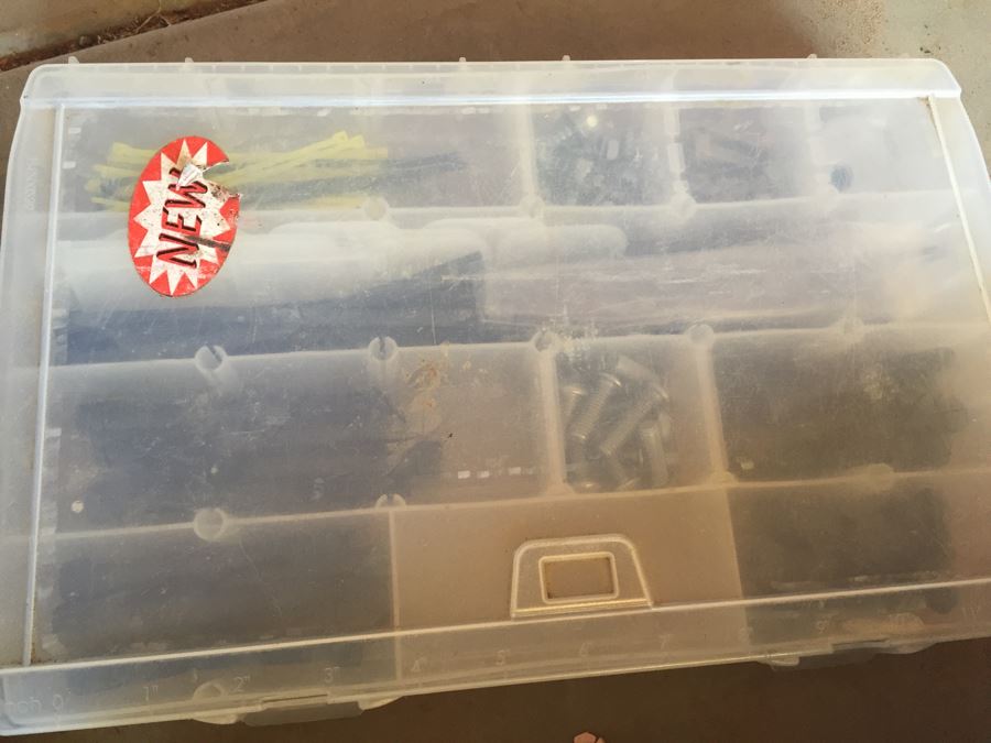 Huge Collection Of Motorcycle Bolts, Nuts, Washers, Parts With Storage Containers [Photo 30]