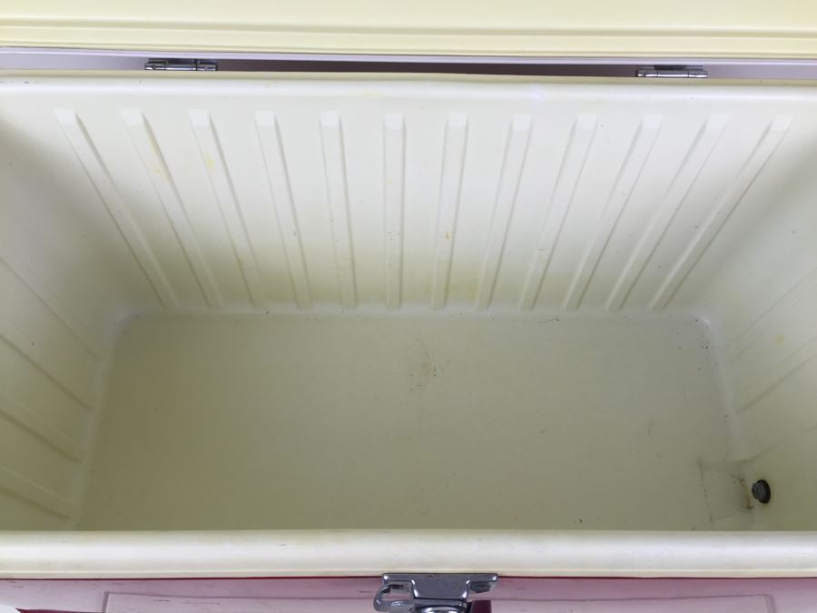 Vintage Red Thermos Cooler With Dual Bottle Openers And Handles [Photo 10]