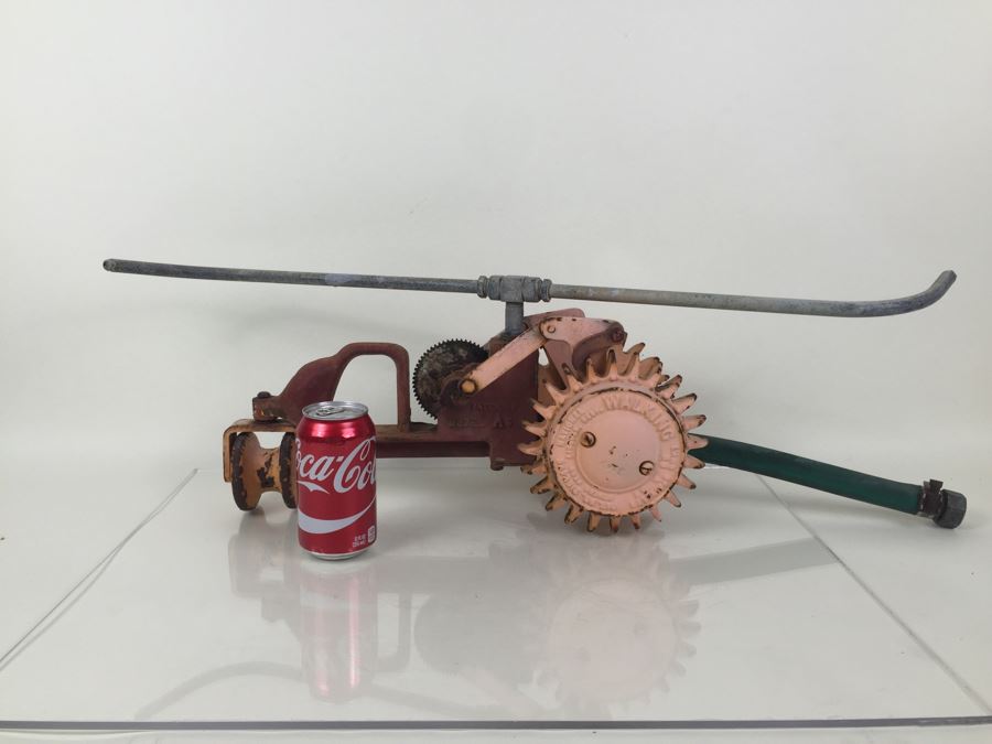 Vintage National Walking Lawn Spinkler Model A5 Heavy Cast Iron