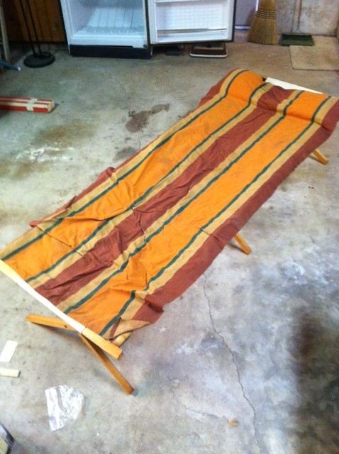 Vintage Folding Wooden Camping Cot