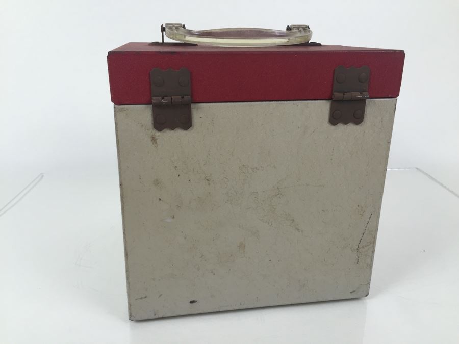 Vintage Metal 45 RPM Record Holder Carrying Case With Handle [Photo 6]