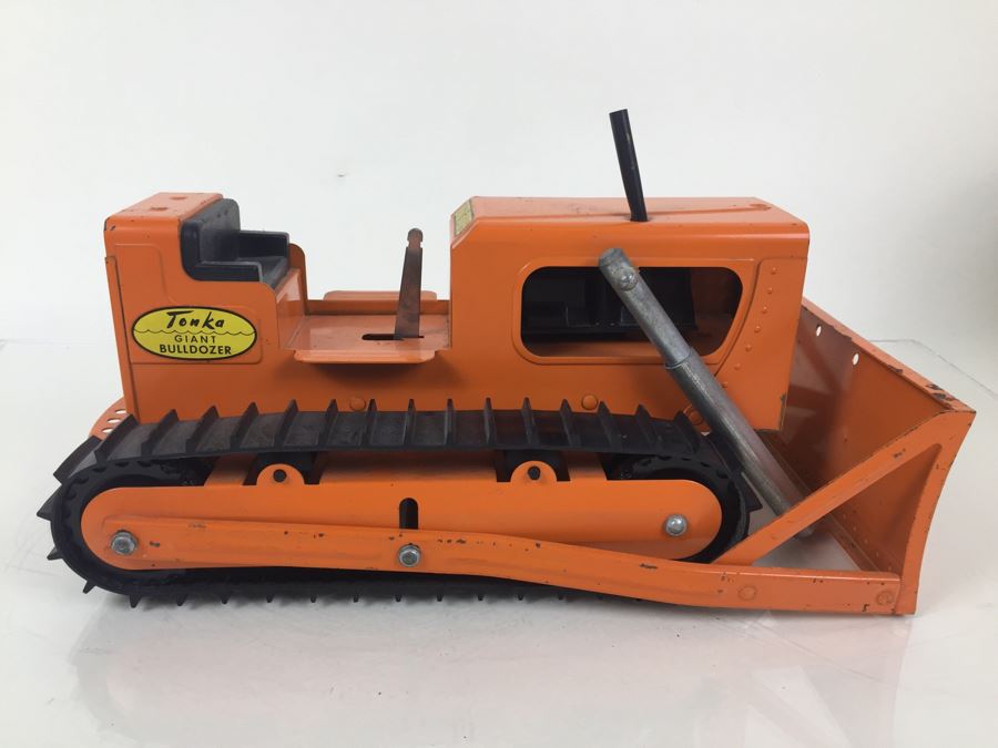 Vintage Mid-Century Tonka Orange Giant Bulldozer Near Mint With Some Paint Chips [Photo 4]