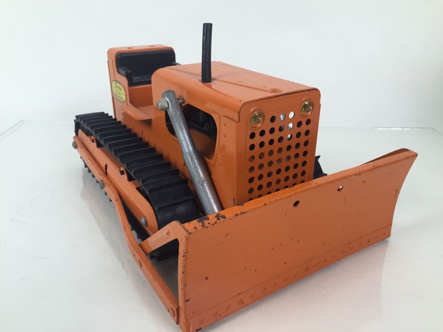 Vintage Mid-Century Tonka Orange Giant Bulldozer Near Mint With Some Paint Chips [Photo 9]