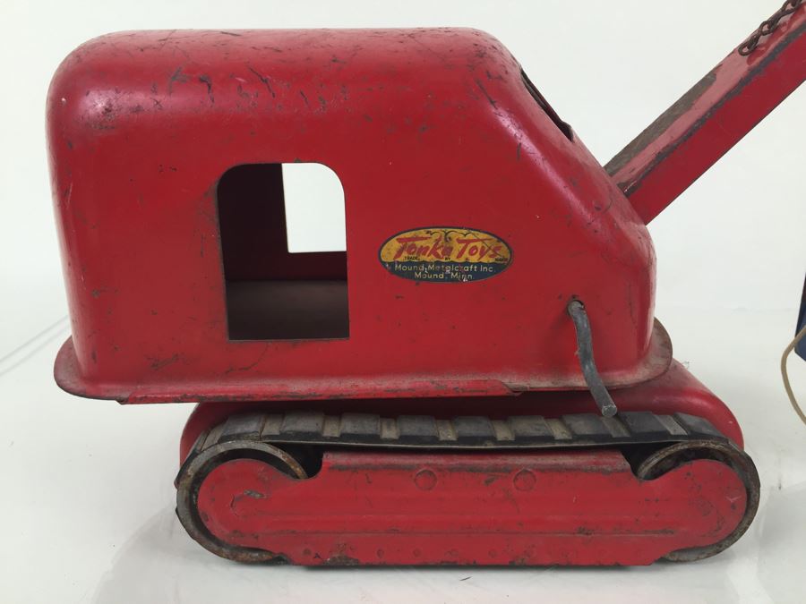 Vintage Mid-Century Tonka Toys Red Crane [Photo 6]