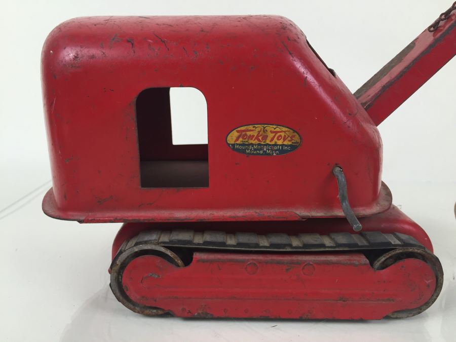 Vintage Mid-Century Tonka Toys Red Crane [Photo 2]