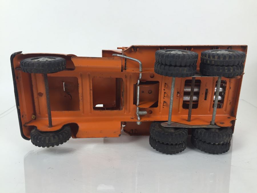 Vintage Tonka Toys Mid-Century Orange Big Mike Dual Hydraulic State Hi-Way Dept Dump Truck [Photo 21]