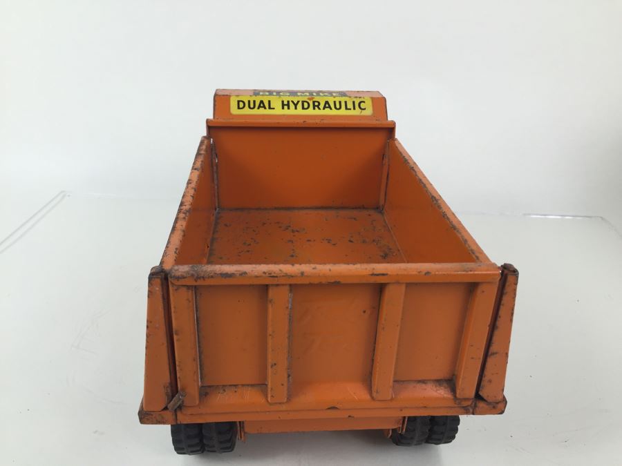 Vintage Tonka Toys Mid-Century Orange Big Mike Dual Hydraulic State Hi-Way Dept Dump Truck [Photo 16]