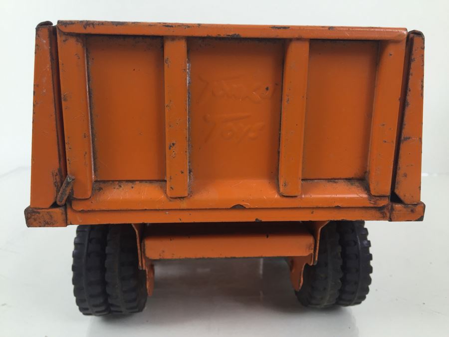 Vintage Tonka Toys Mid-Century Orange Big Mike Dual Hydraulic State Hi-Way Dept Dump Truck [Photo 14]